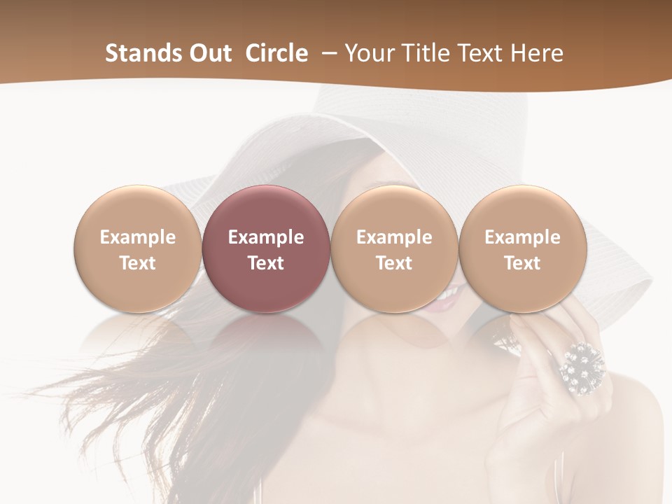 Gorgeous Woman Cute PowerPoint Template