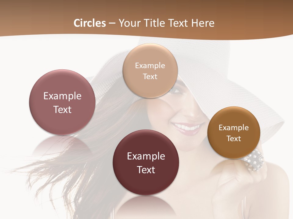 Gorgeous Woman Cute PowerPoint Template