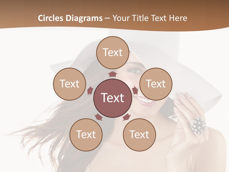 Gorgeous Woman Cute PowerPoint Template