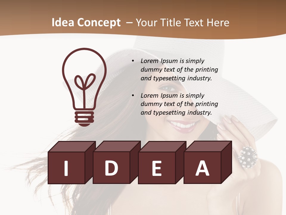 Gorgeous Woman Cute PowerPoint Template