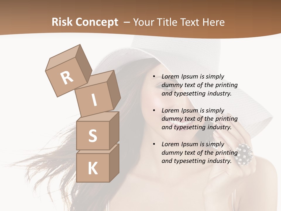 Gorgeous Woman Cute PowerPoint Template