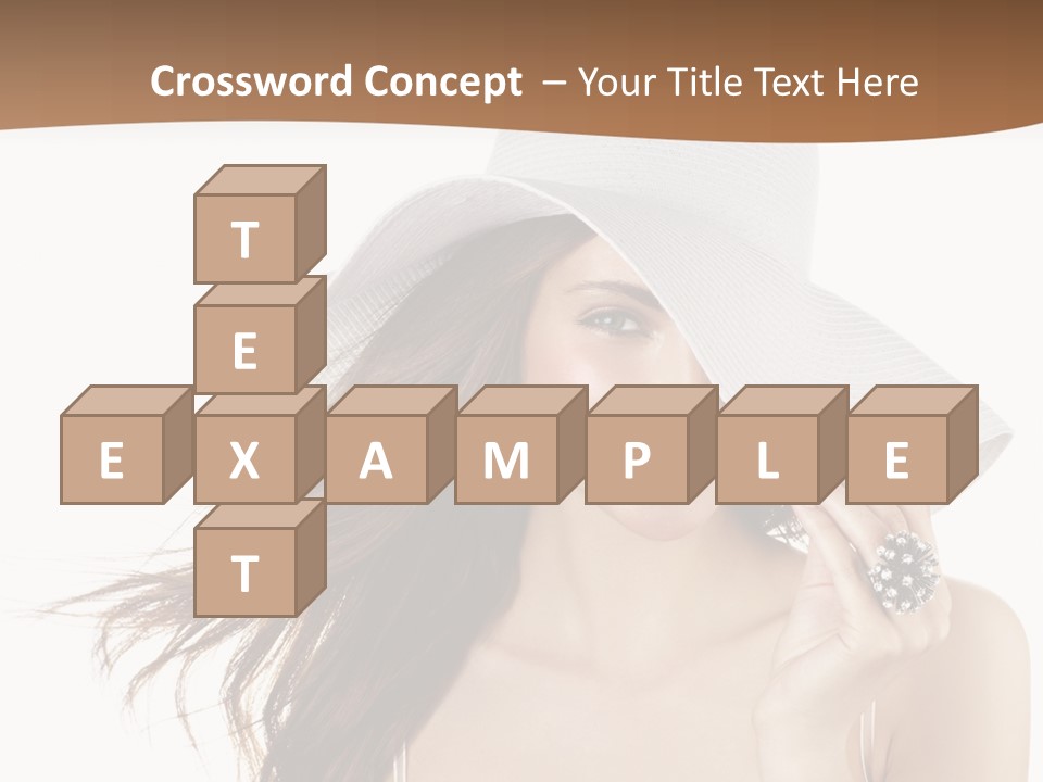 Gorgeous Woman Cute PowerPoint Template