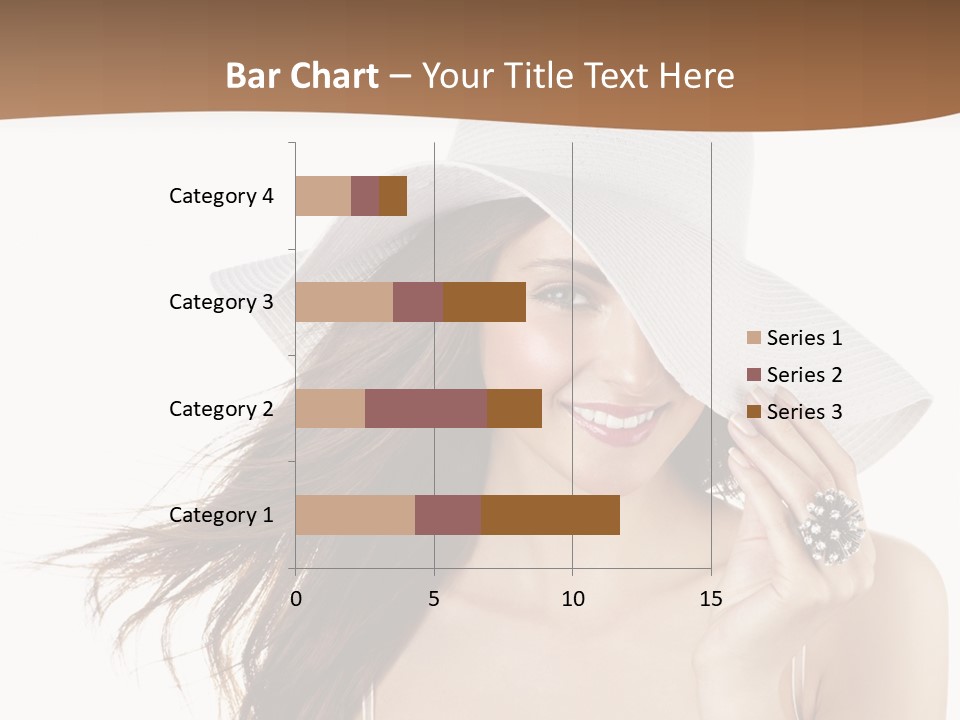 Gorgeous Woman Cute PowerPoint Template