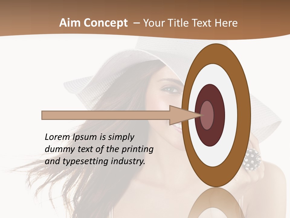 Gorgeous Woman Cute PowerPoint Template