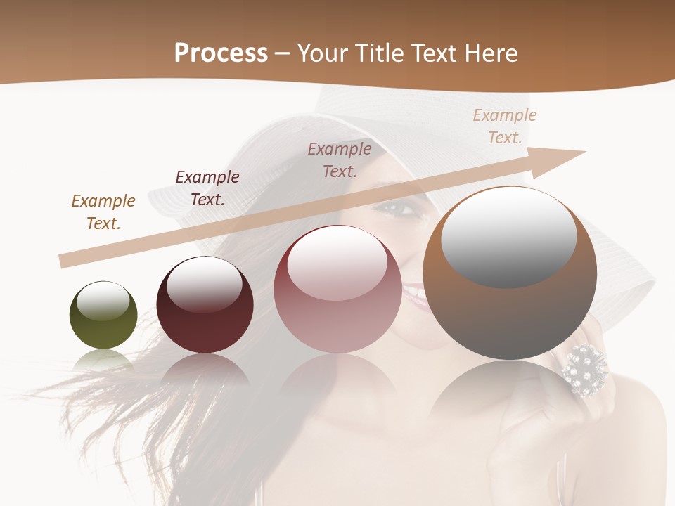 Gorgeous Woman Cute PowerPoint Template