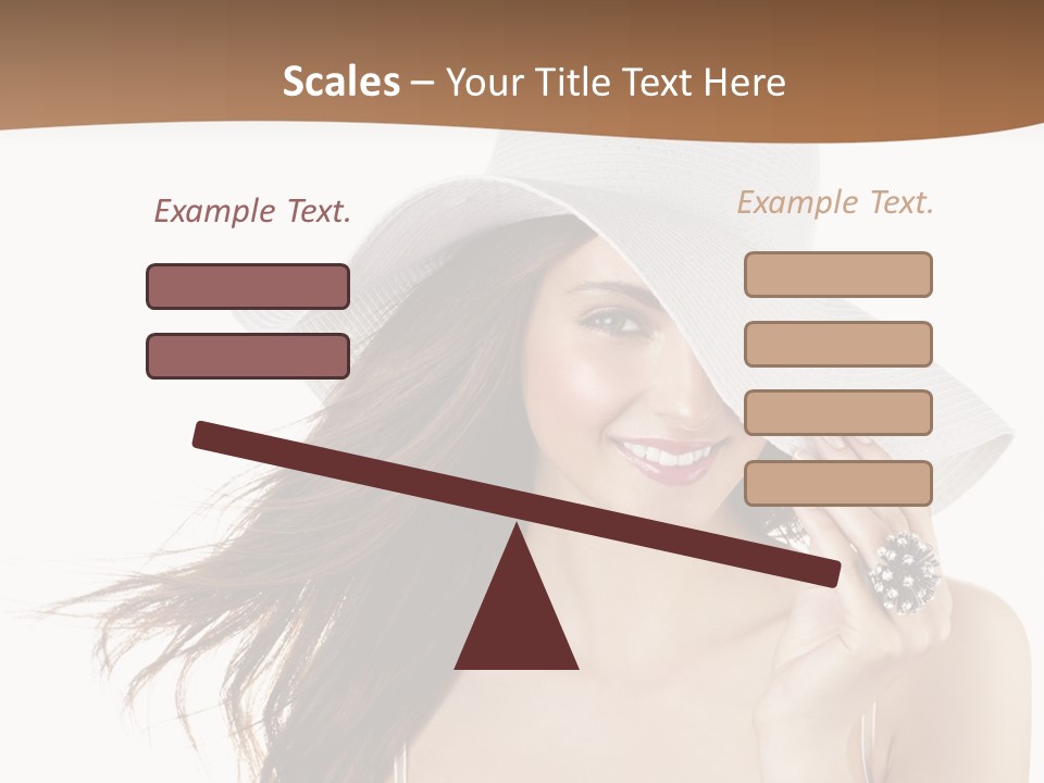 Gorgeous Woman Cute PowerPoint Template