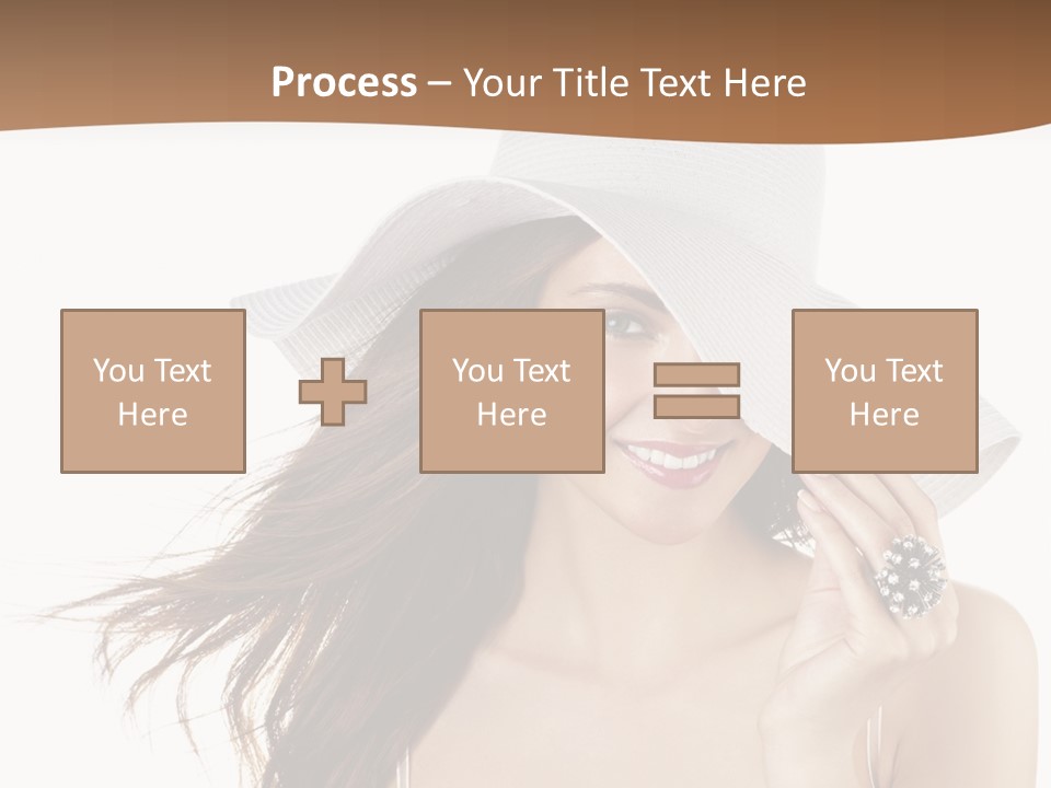 Gorgeous Woman Cute PowerPoint Template
