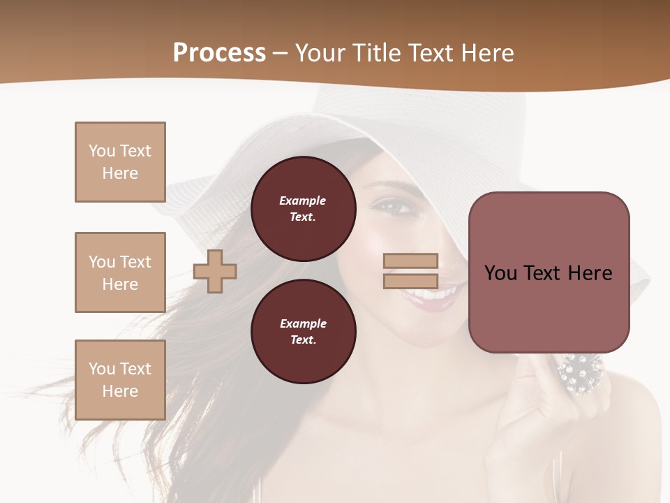 Gorgeous Woman Cute PowerPoint Template