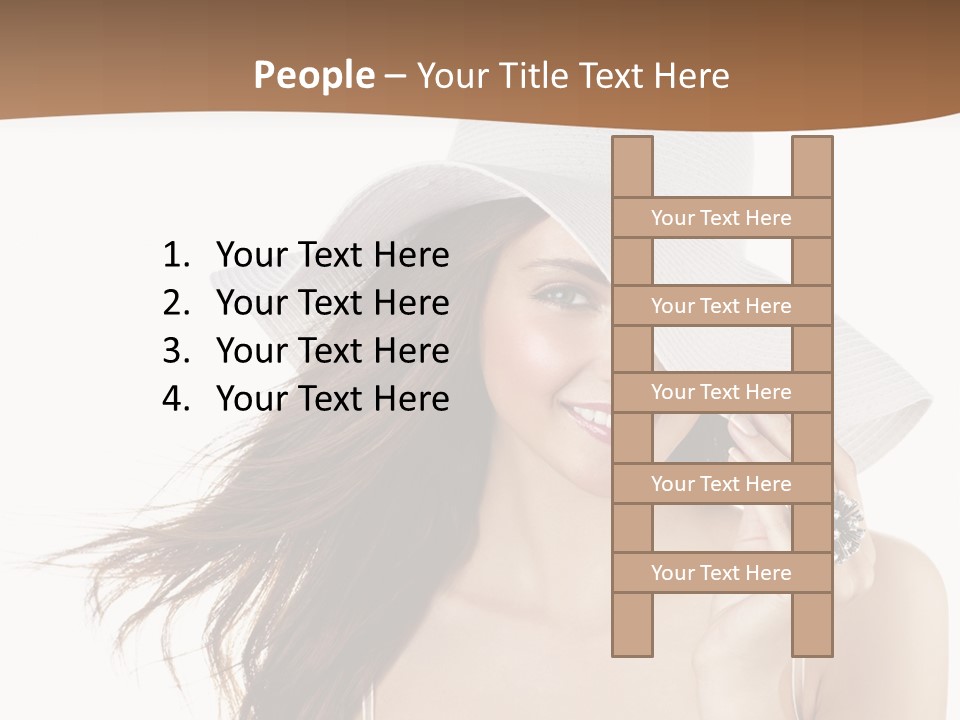 Gorgeous Woman Cute PowerPoint Template