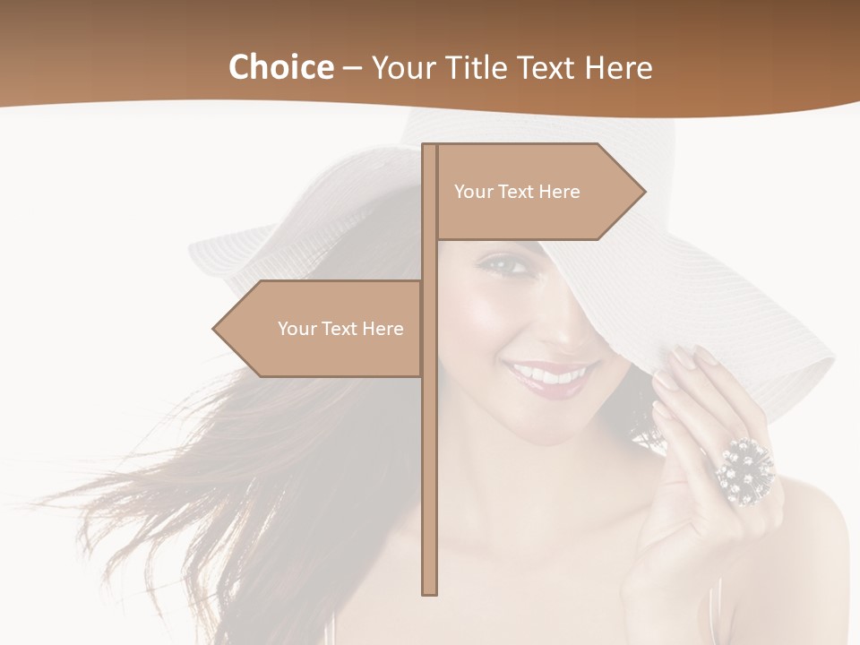 Gorgeous Woman Cute PowerPoint Template