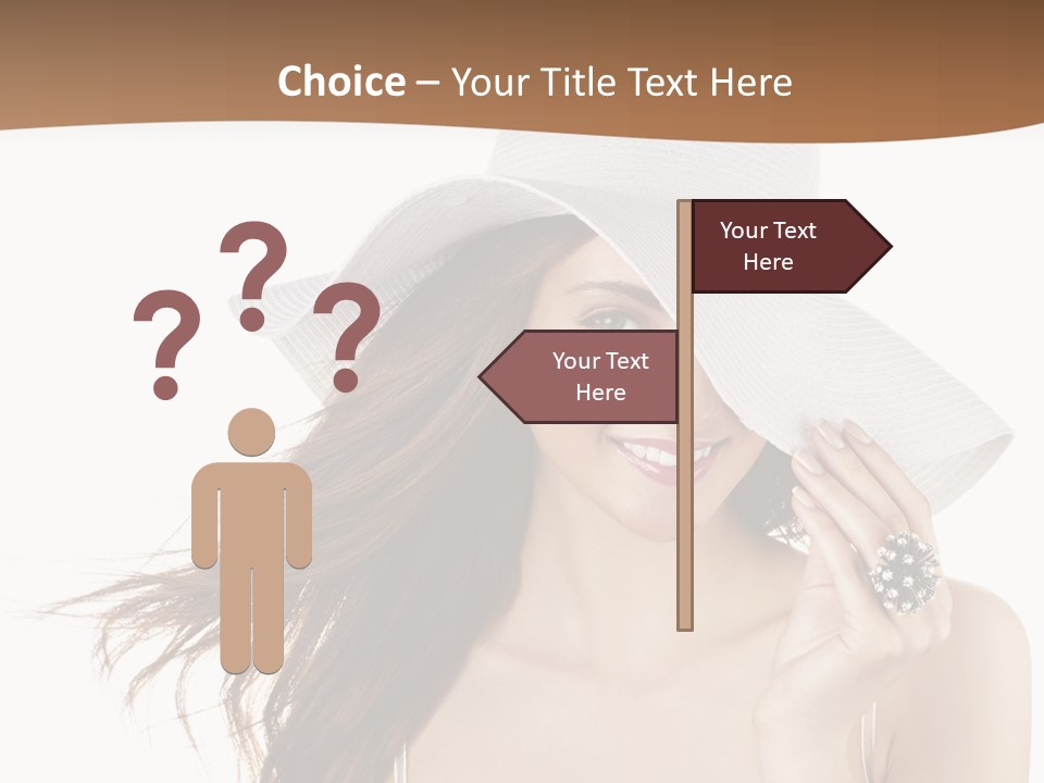 Gorgeous Woman Cute PowerPoint Template