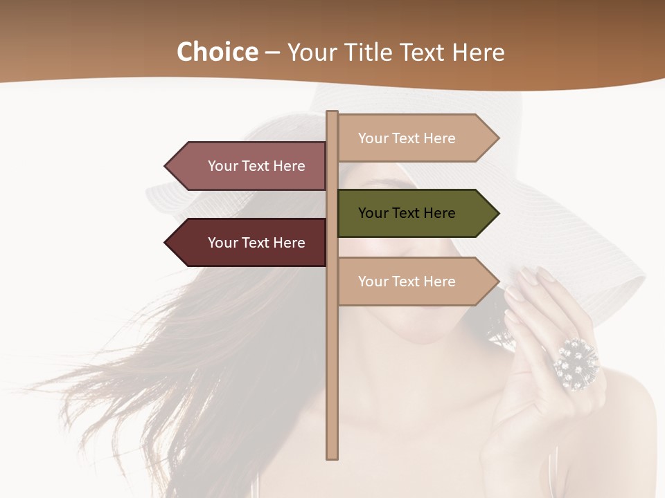 Gorgeous Woman Cute PowerPoint Template