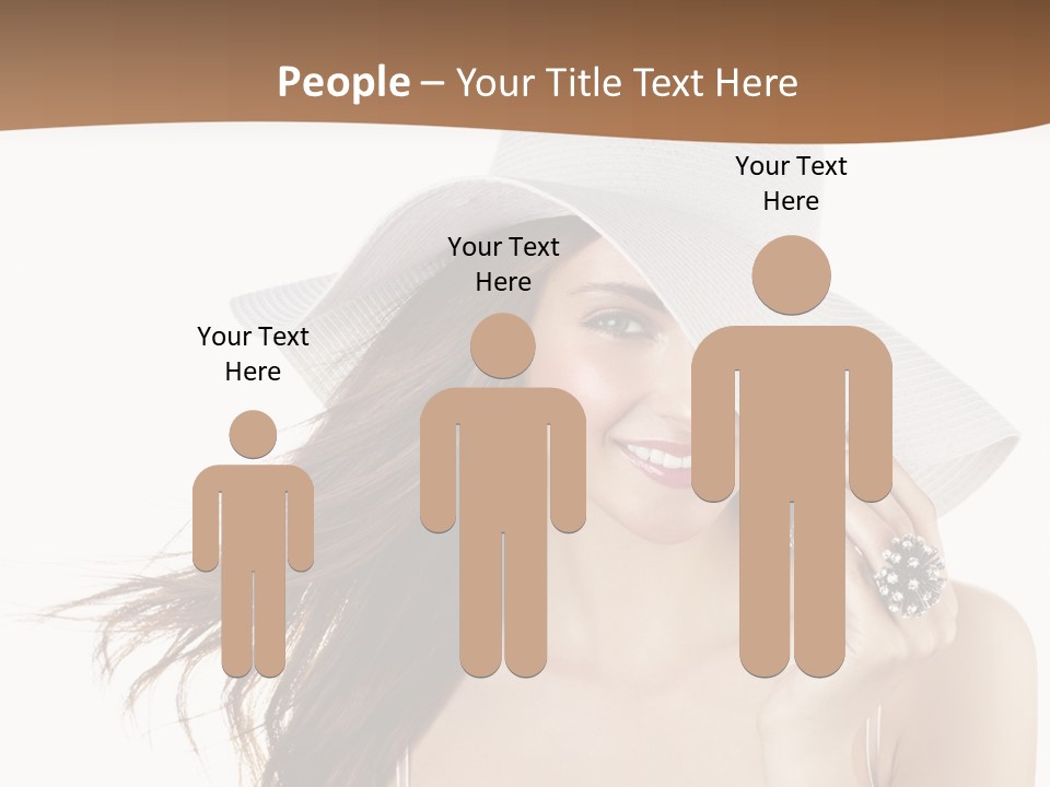 Gorgeous Woman Cute PowerPoint Template