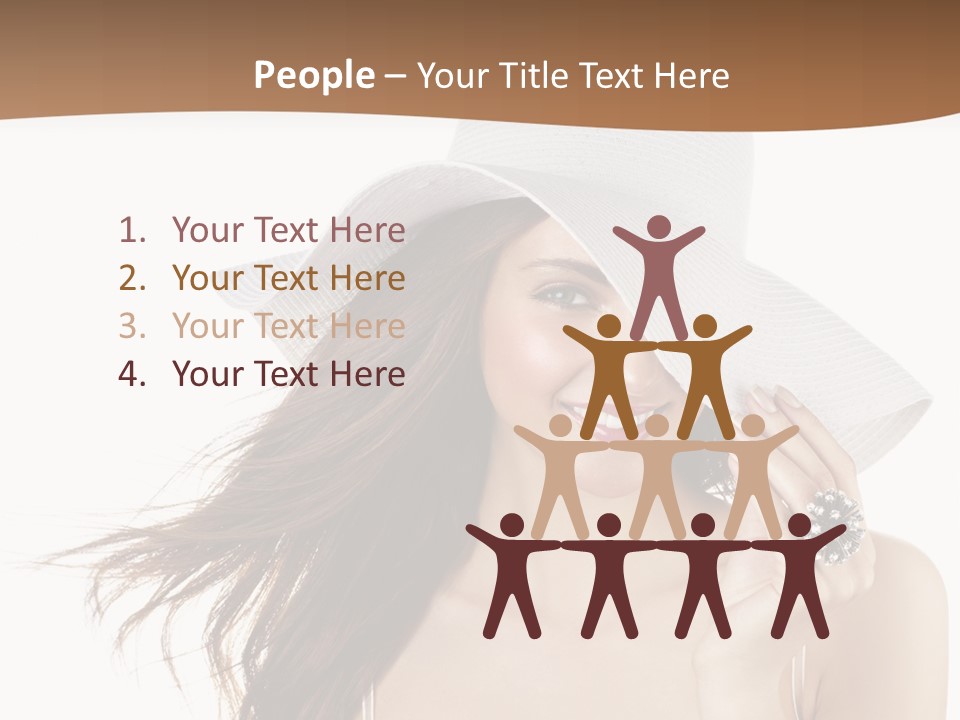 Gorgeous Woman Cute PowerPoint Template