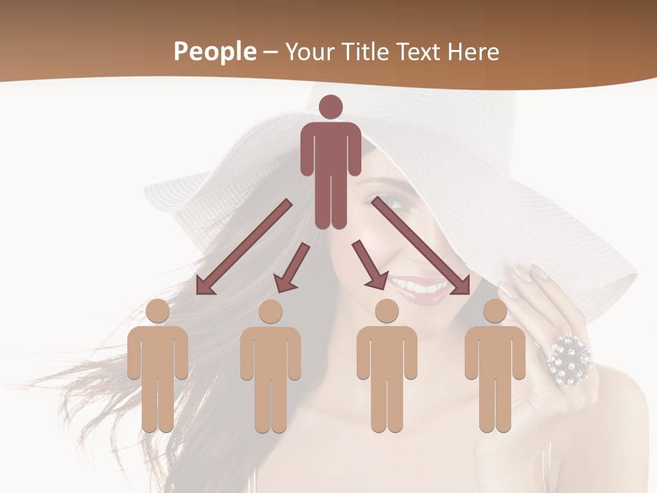 Gorgeous Woman Cute PowerPoint Template