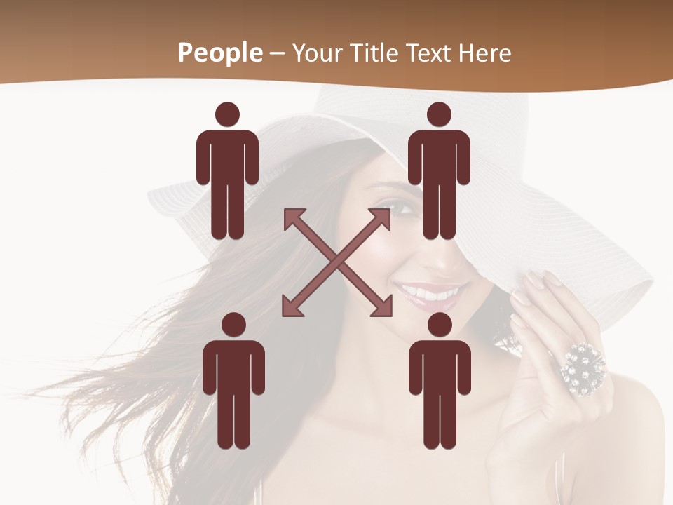 Gorgeous Woman Cute PowerPoint Template