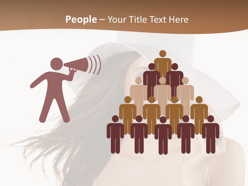 Gorgeous Woman Cute PowerPoint Template