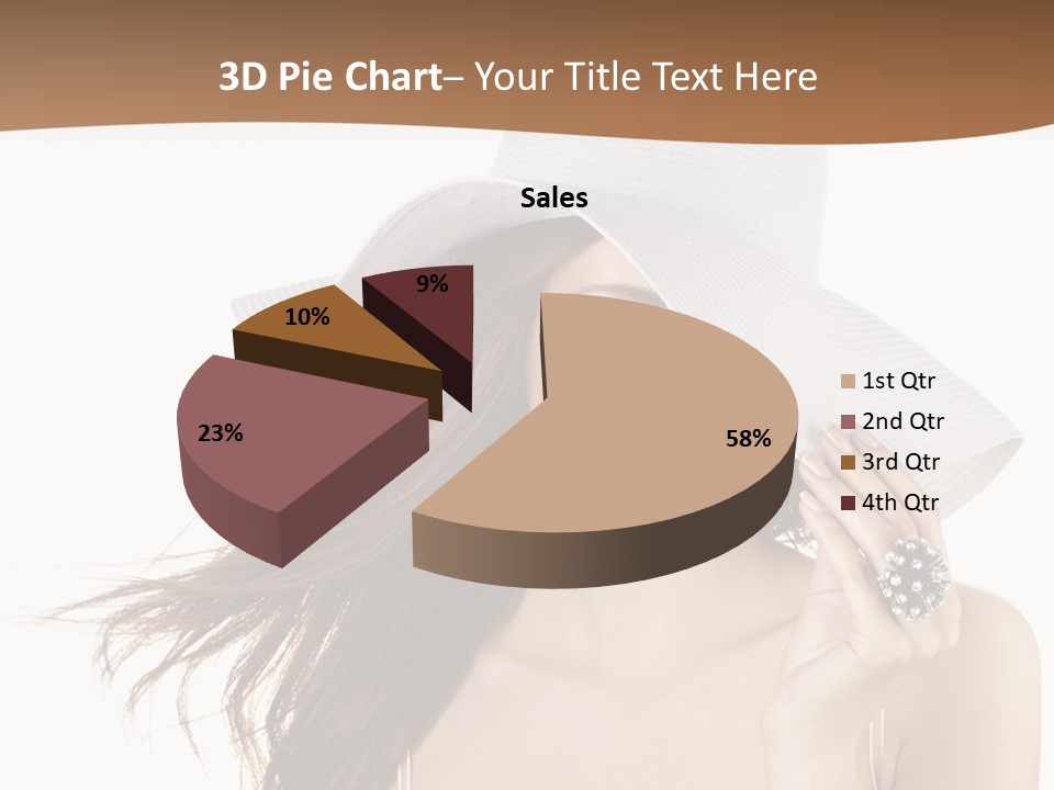 Gorgeous Woman Cute PowerPoint Template