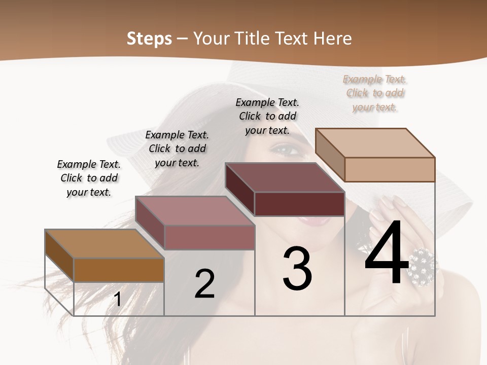 Gorgeous Woman Cute PowerPoint Template