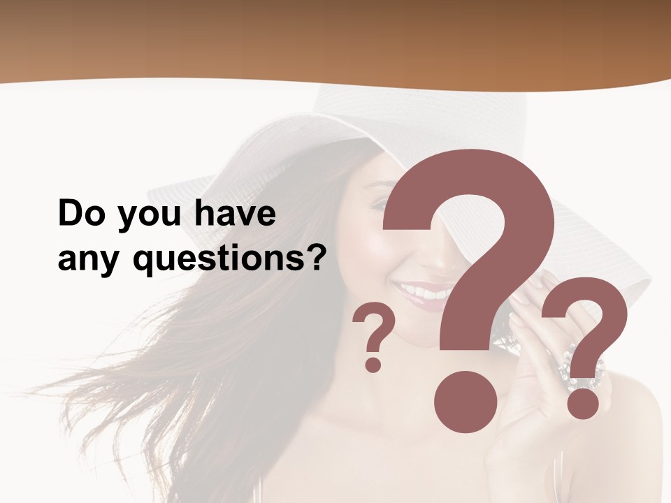 Gorgeous Woman Cute PowerPoint Template