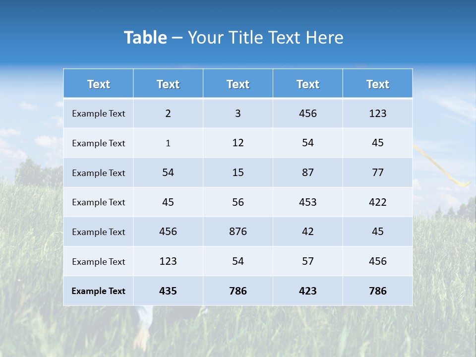Nature Grass Outdoors PowerPoint Template