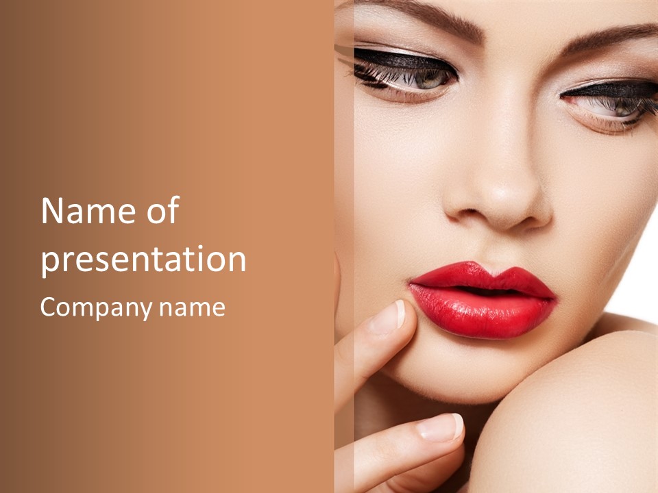 Skin Make Up People PowerPoint Template