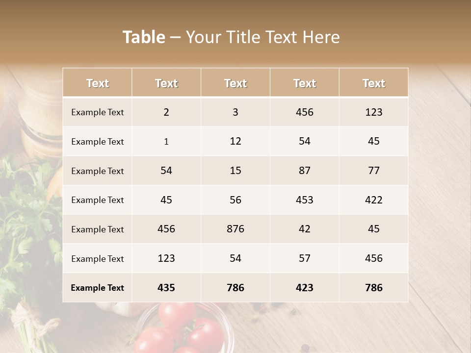 Background Food Oak PowerPoint Template