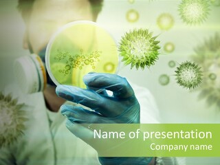 Equipment Petri Dish Scientist PowerPoint Template