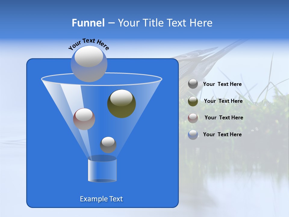 Thirsty Water Parus Major PowerPoint Template