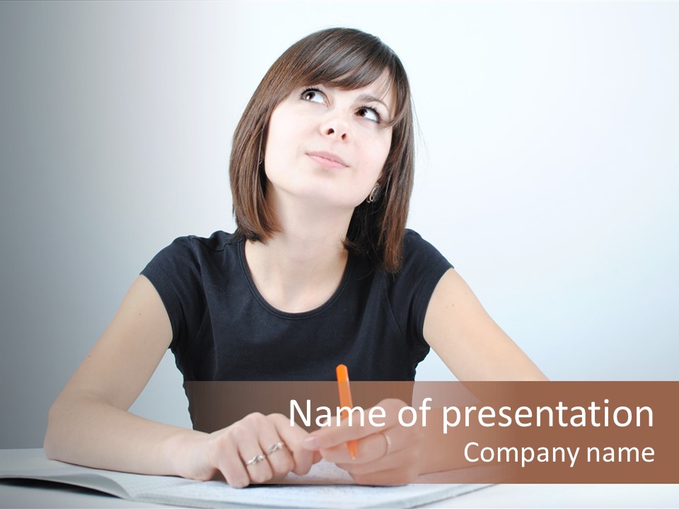 Teen Ponder Consider PowerPoint Template