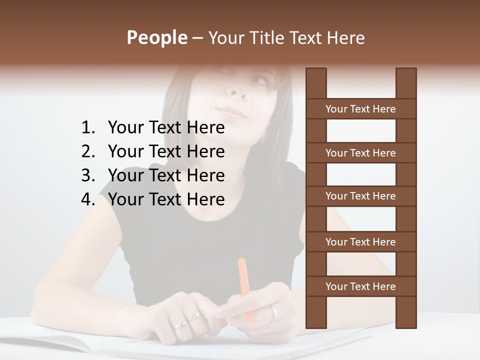 Teen Ponder Consider PowerPoint Template