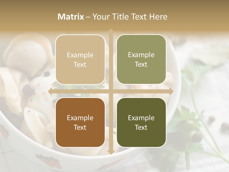 Dinner Parsley Pepper PowerPoint Template