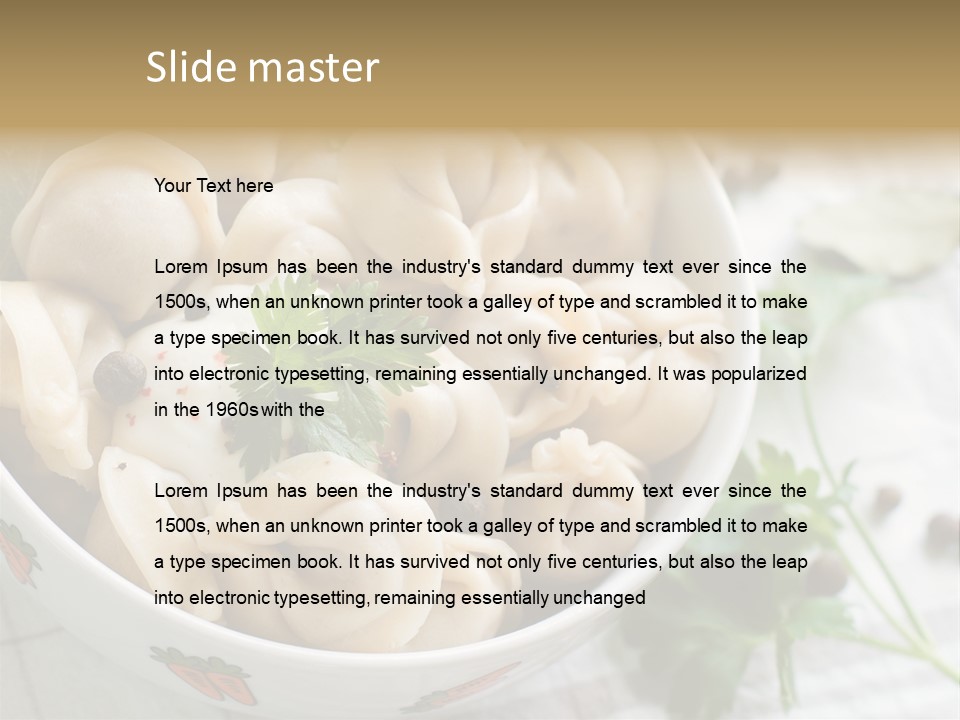 Dinner Parsley Pepper PowerPoint Template