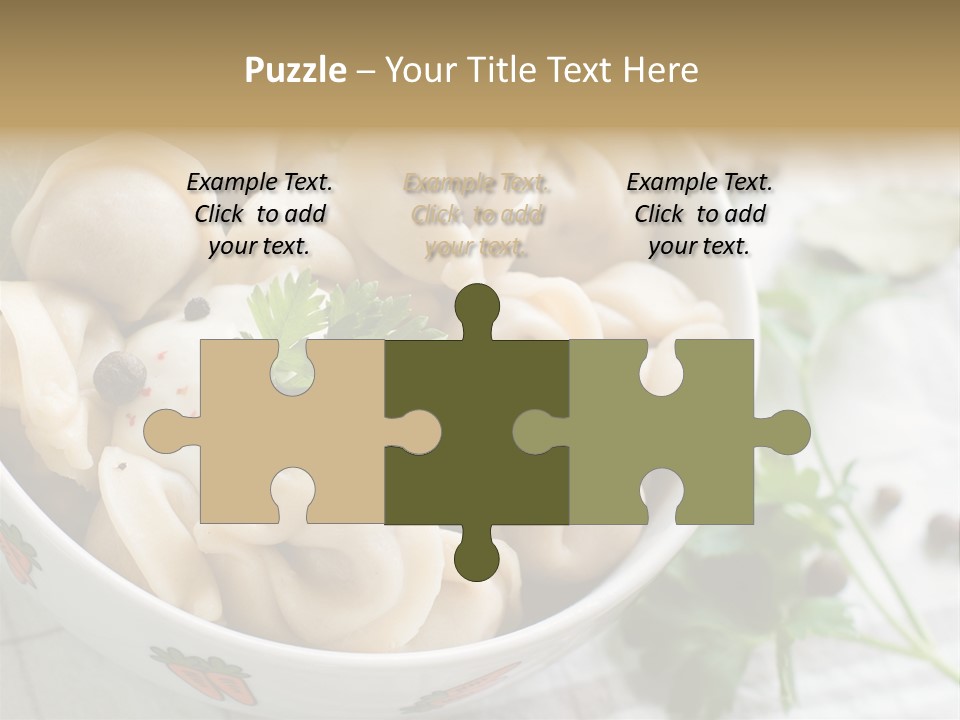 Dinner Parsley Pepper PowerPoint Template