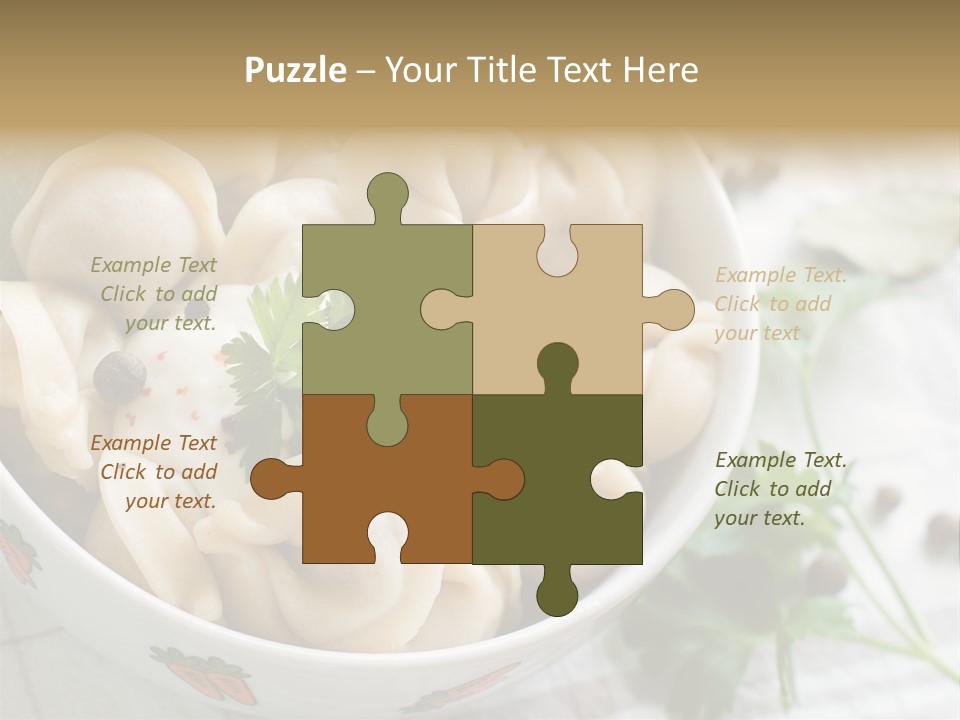 Dinner Parsley Pepper PowerPoint Template