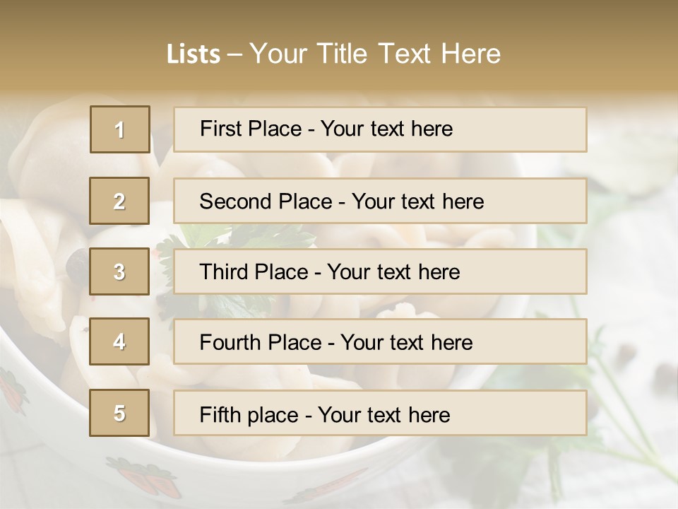 Dinner Parsley Pepper PowerPoint Template