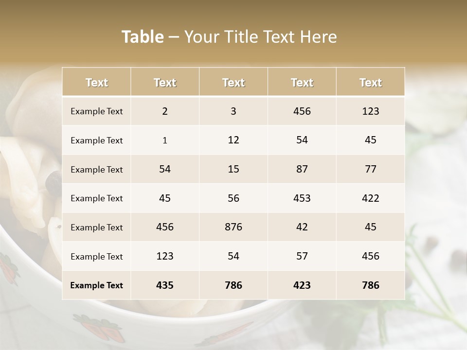 Dinner Parsley Pepper PowerPoint Template