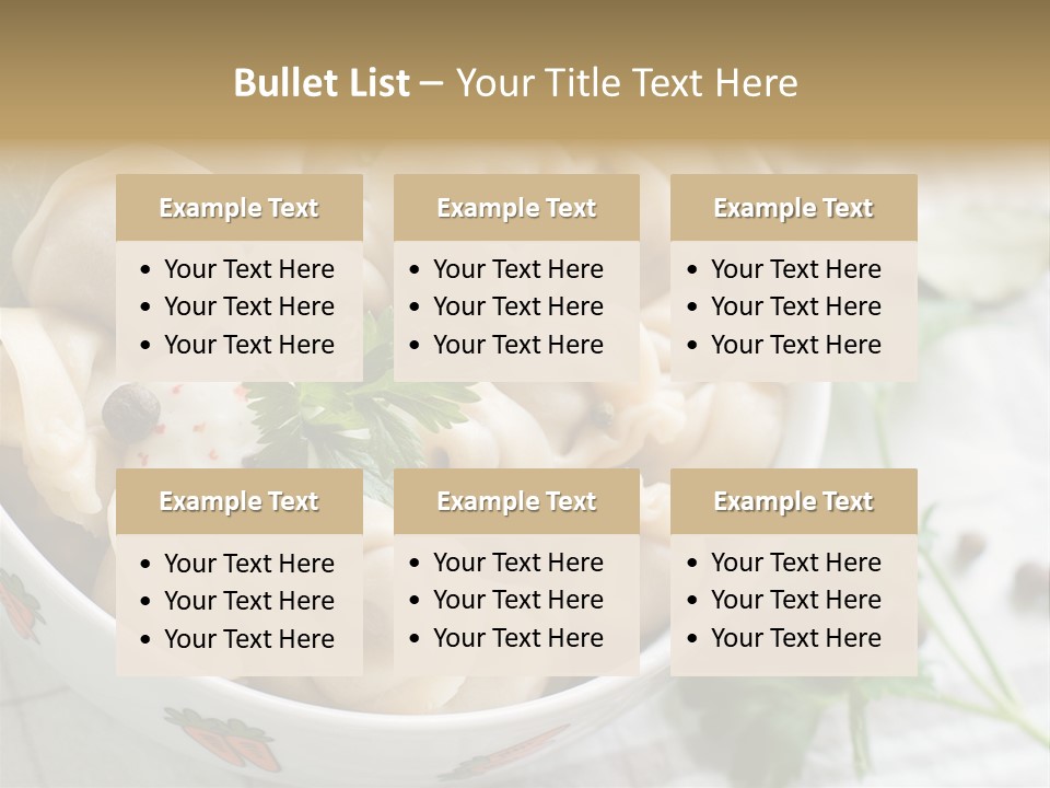 Dinner Parsley Pepper PowerPoint Template