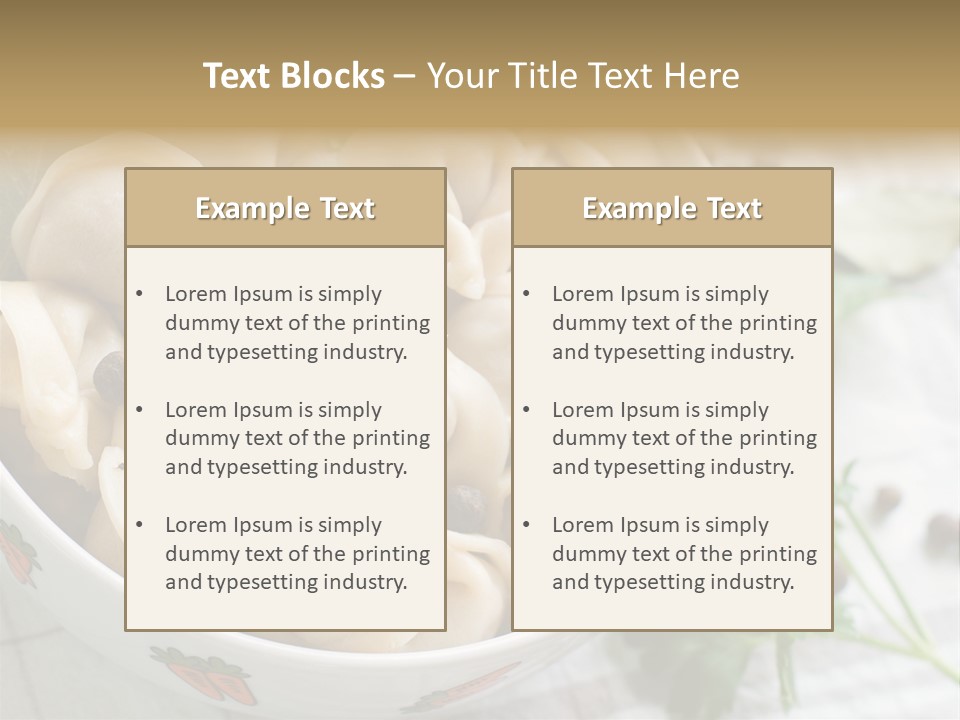 Dinner Parsley Pepper PowerPoint Template