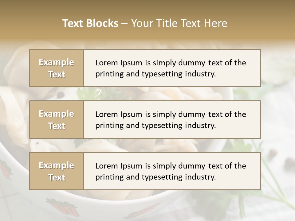 Dinner Parsley Pepper PowerPoint Template