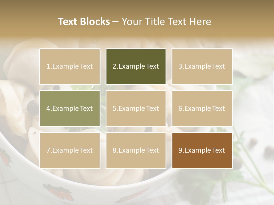 Dinner Parsley Pepper PowerPoint Template