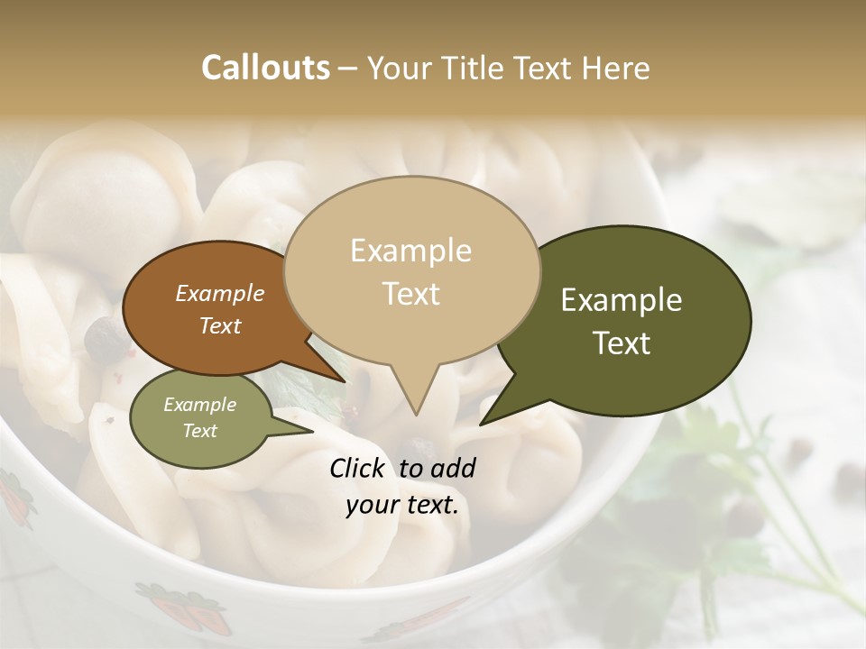 Dinner Parsley Pepper PowerPoint Template