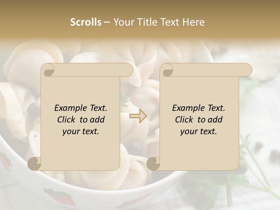 Dinner Parsley Pepper PowerPoint Template