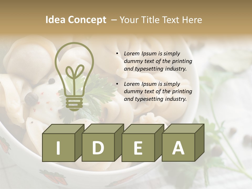 Dinner Parsley Pepper PowerPoint Template