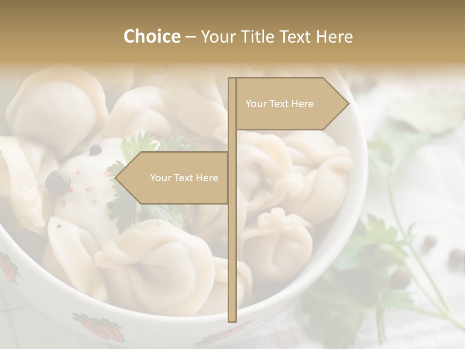Dinner Parsley Pepper PowerPoint Template