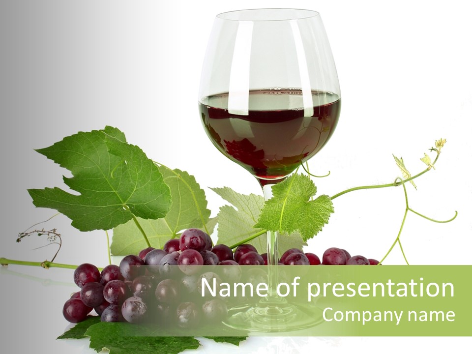 Beverage Background Wineglass PowerPoint Template