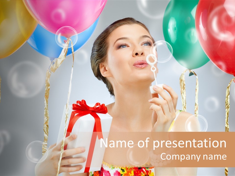 Portrait Glamour Cheerful PowerPoint Template