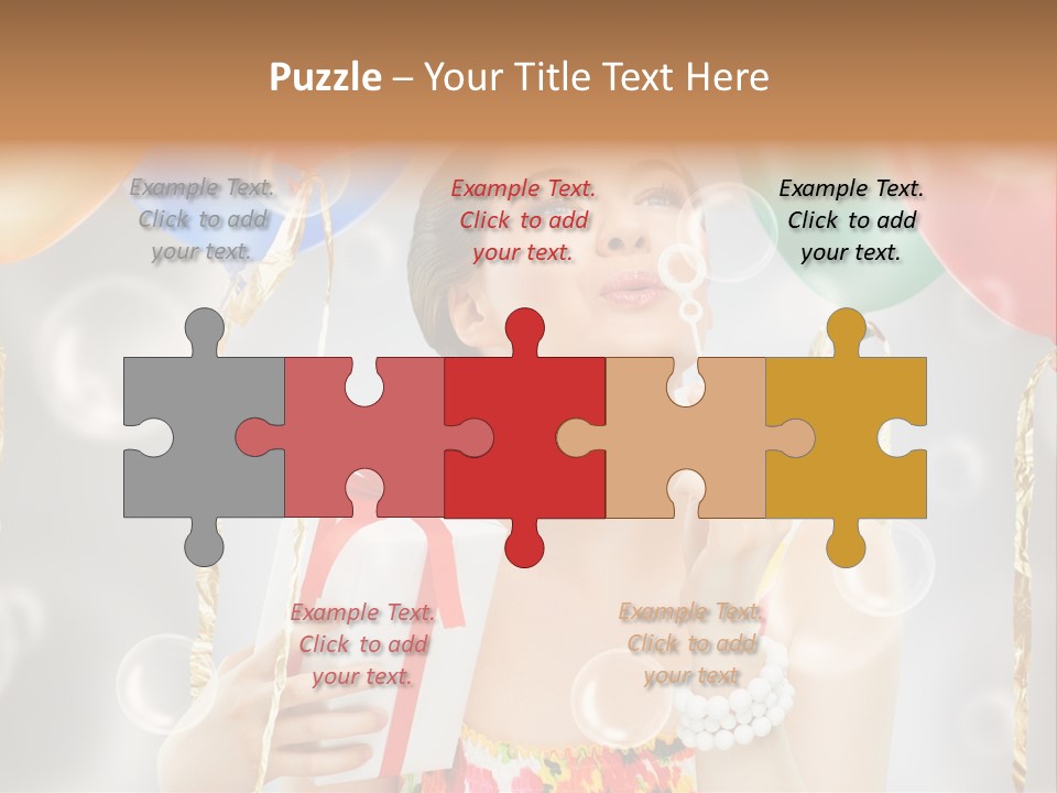 Portrait Glamour Cheerful PowerPoint Template