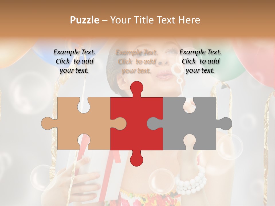 Portrait Glamour Cheerful PowerPoint Template