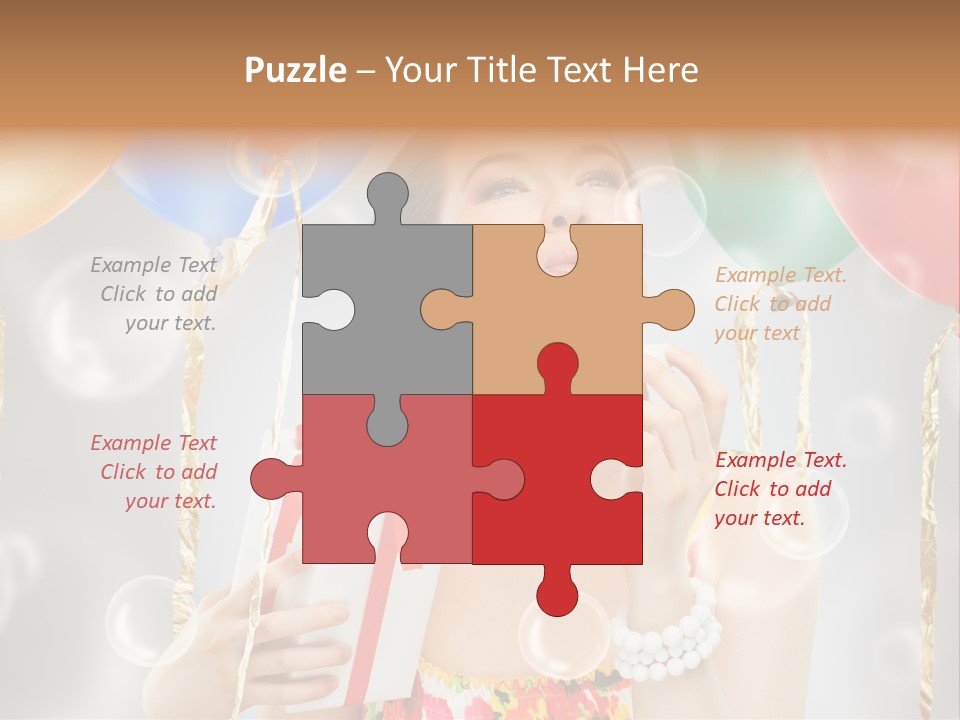 Portrait Glamour Cheerful PowerPoint Template